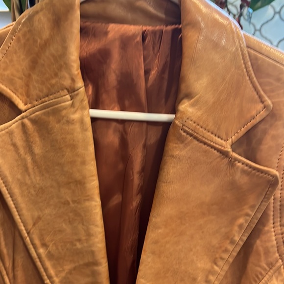 Vintage Western Wear 💫 Triumvirate camel 🐪 leather jacket - Picture 5 of 9
